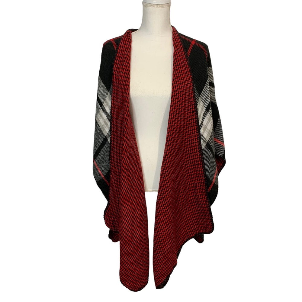 WOOLRICH Plaid Reversible Wrap Shawl Sz One Size